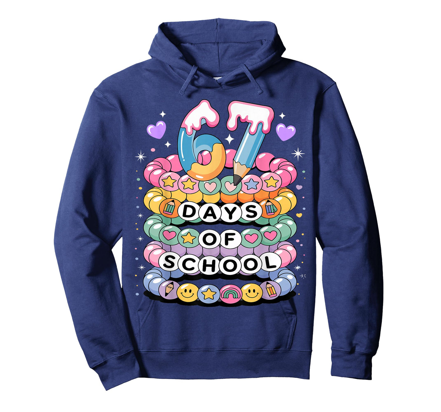 67 Days of School Meme Friendship Bracelets 100 Days Smarter T-Shirt