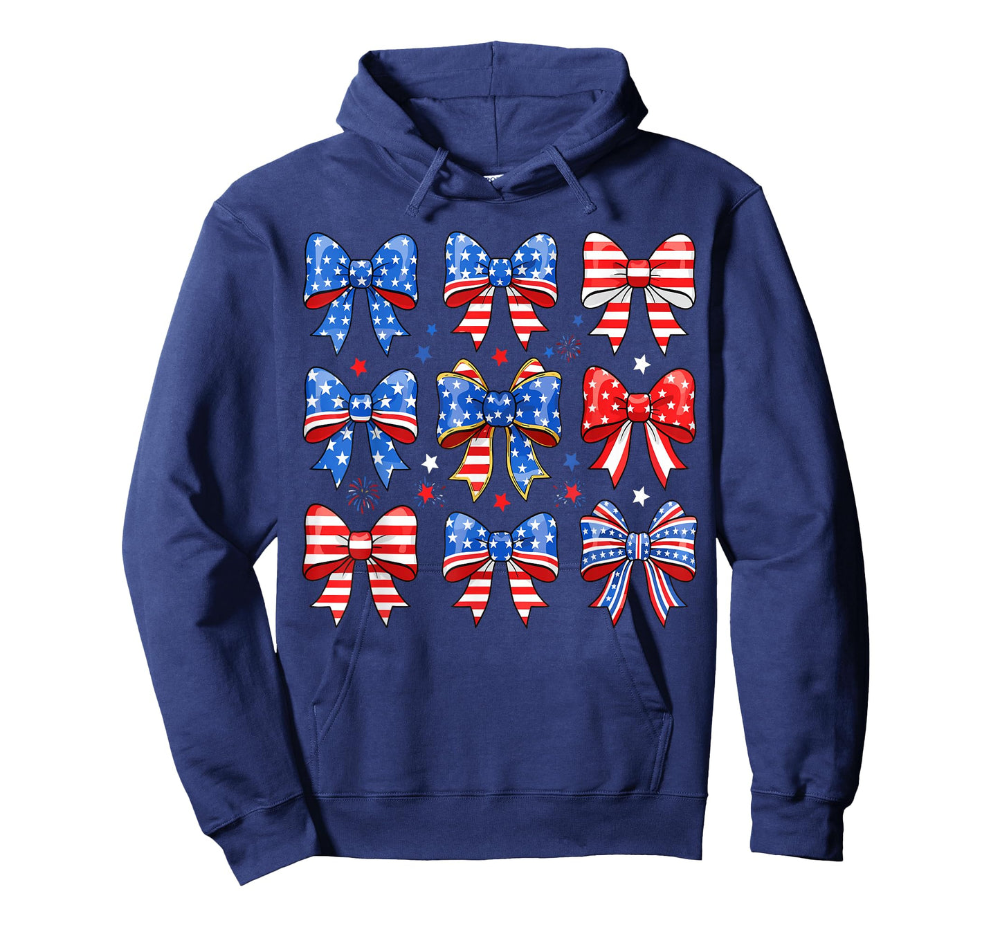America Patriotic USA Coquette Bow Ribbon 4th of July T-Shirt