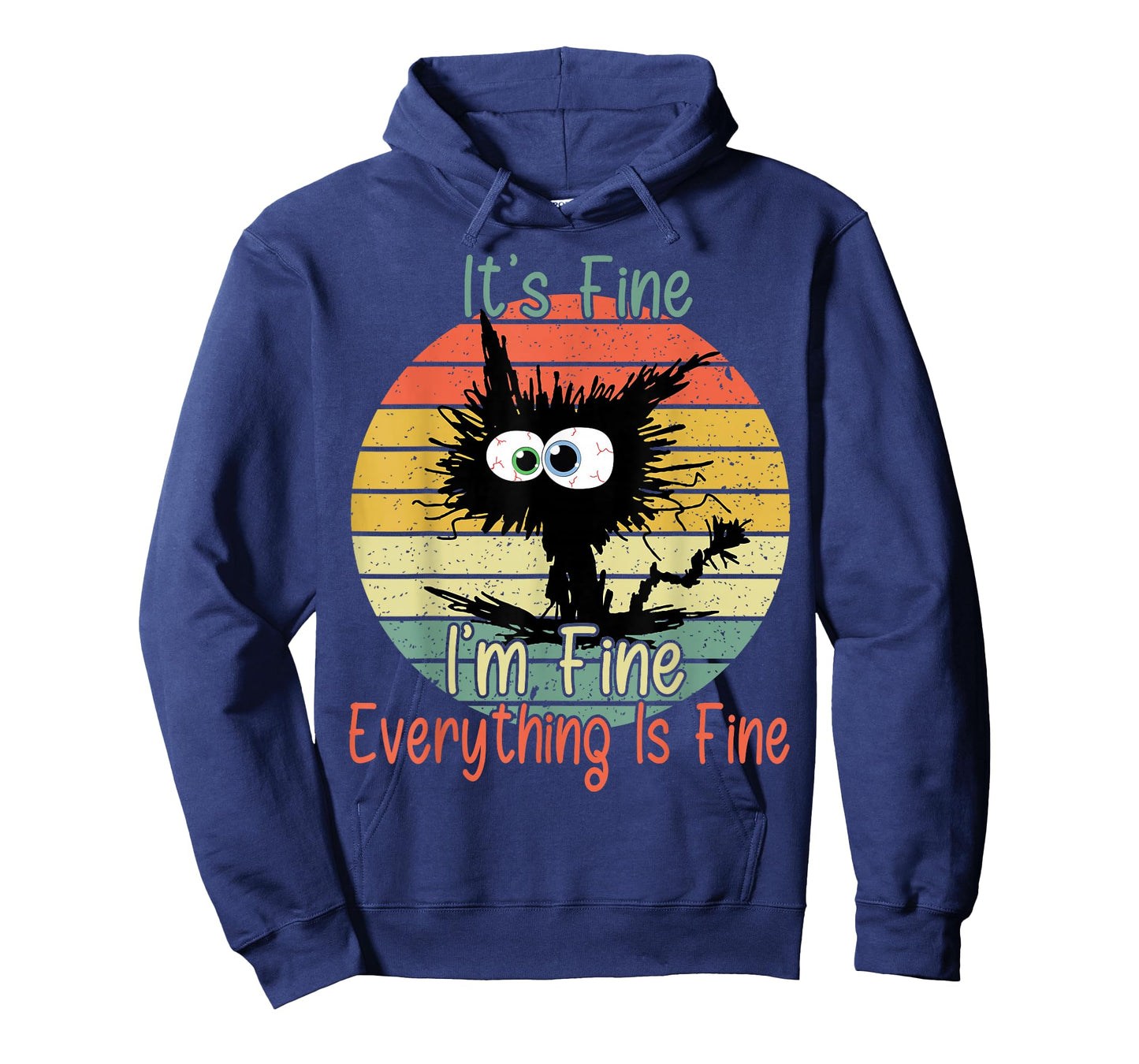 It's Fine I'm Fine Everything Is Fine bleached Cat Vintage T-Shirt