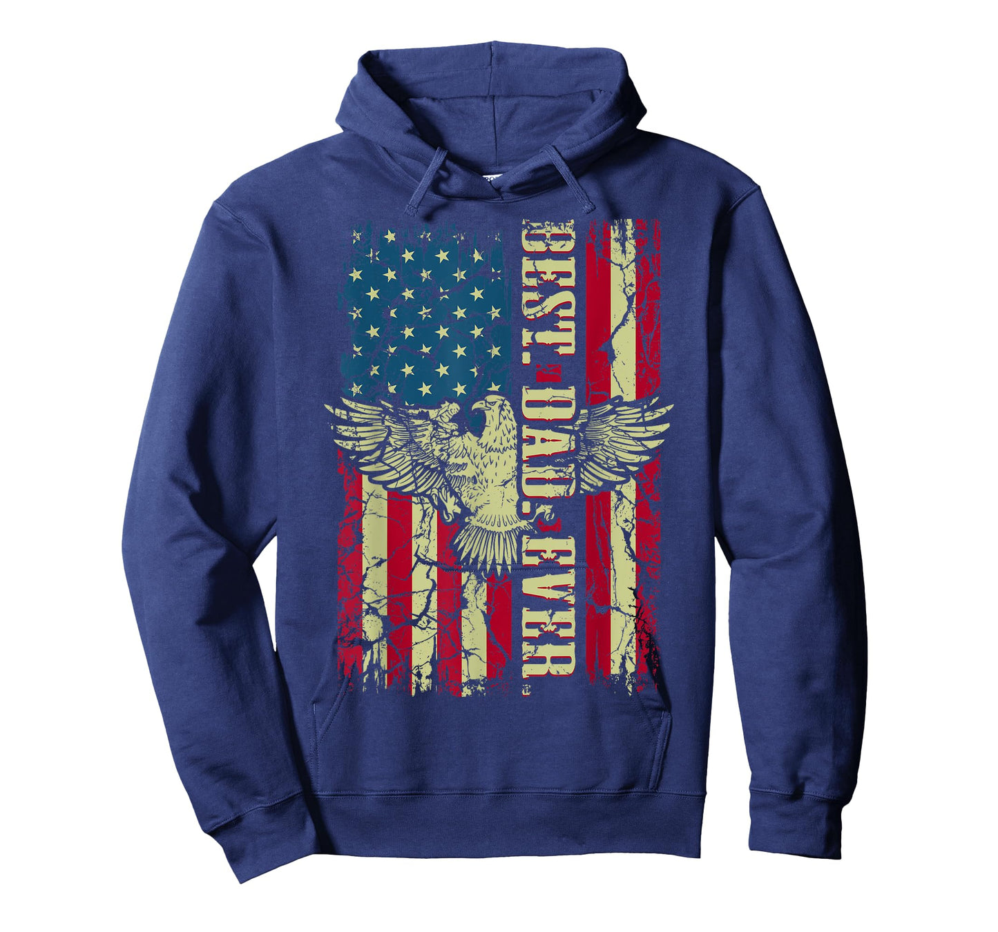 Best Dad Ever Flag Patriotic Eagle Funny for Dad Father T-Shirt