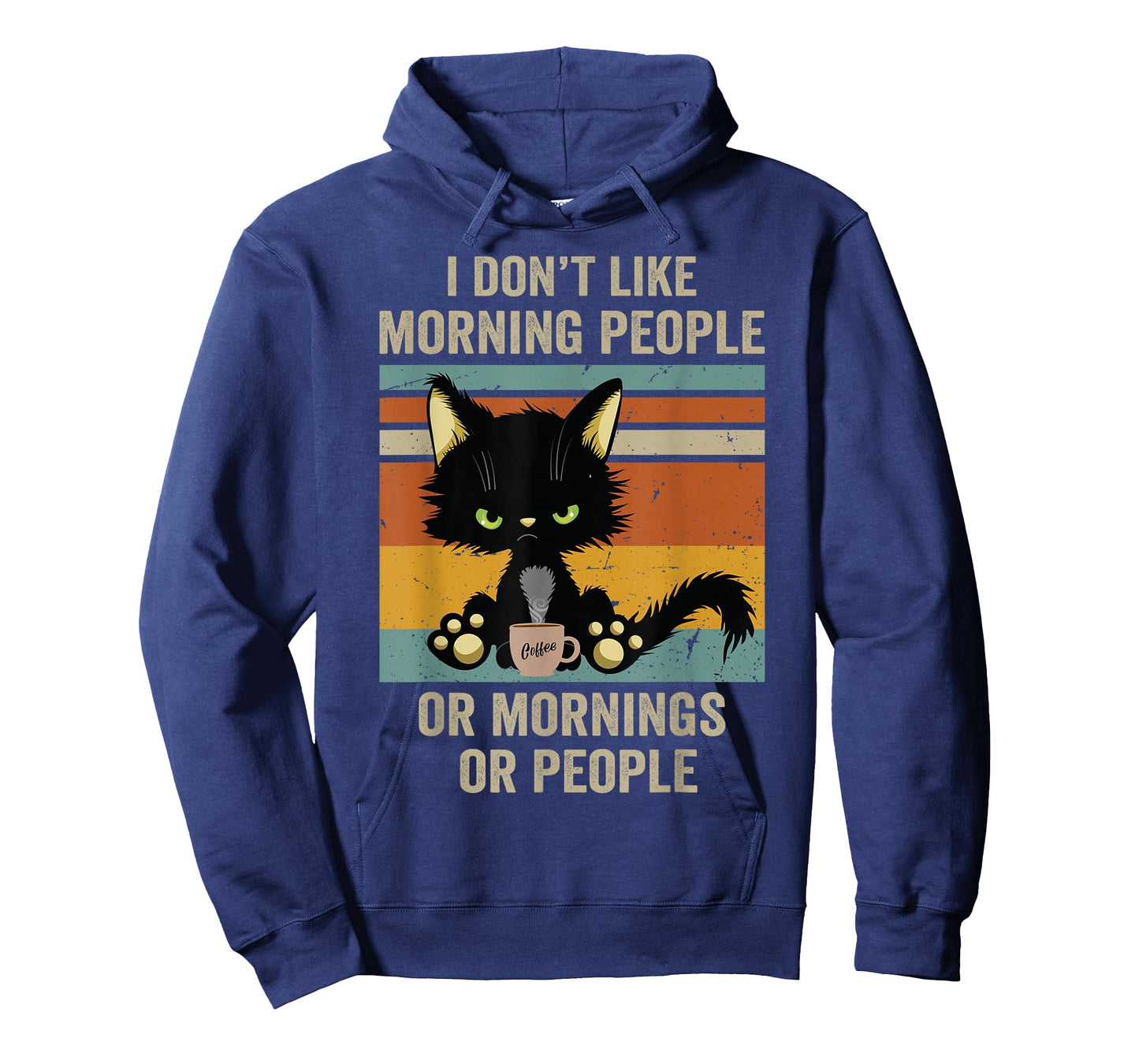 I Hate Morning People And Mornings And People Coffee Cat T-Shirt