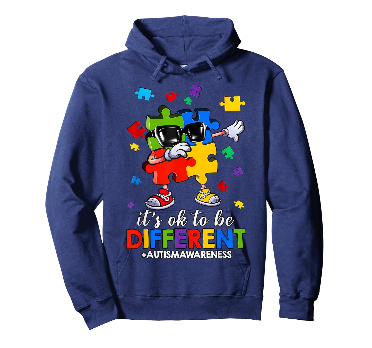 It's OK to Be Different Dabbing Puzzle Autism Awareness Kids T-Shirt
