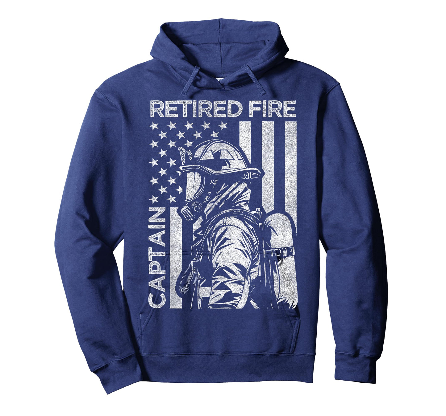 Retired Fire Captain Firefighter Retirement American Flag T-Shirt