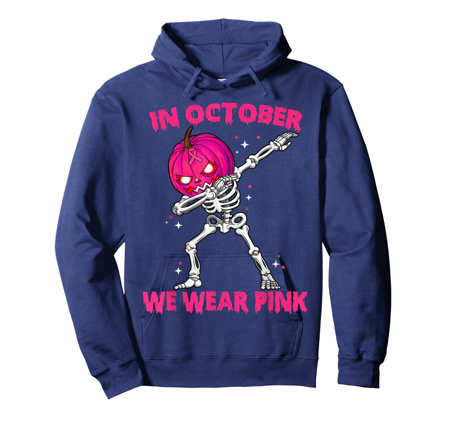 In October We Wear Pink Breast Cancer Pumpkin Halloween Boys T-Shirt