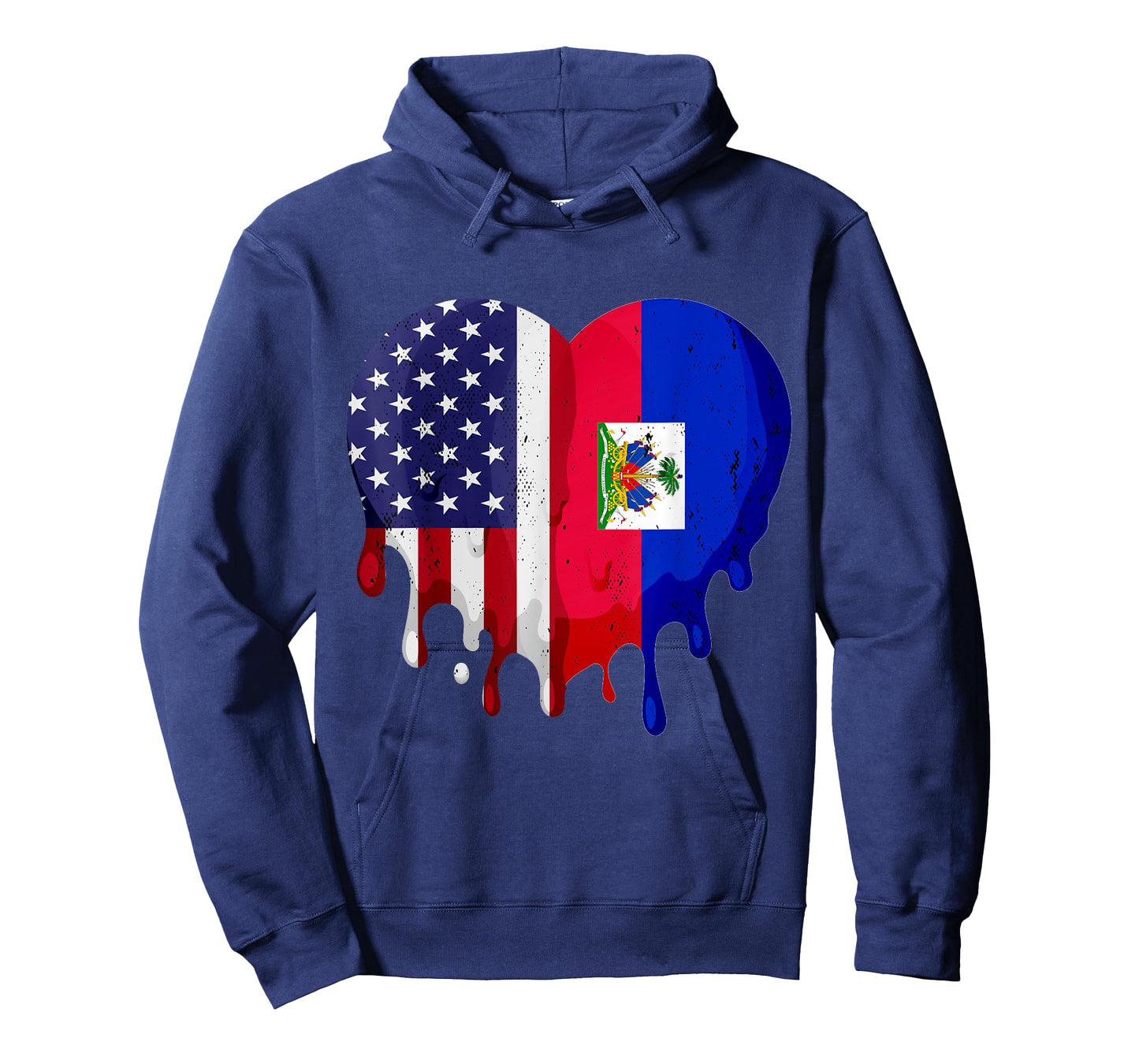 American Haitian Hispanic Heritage Month Flag Heart T-Shirt
