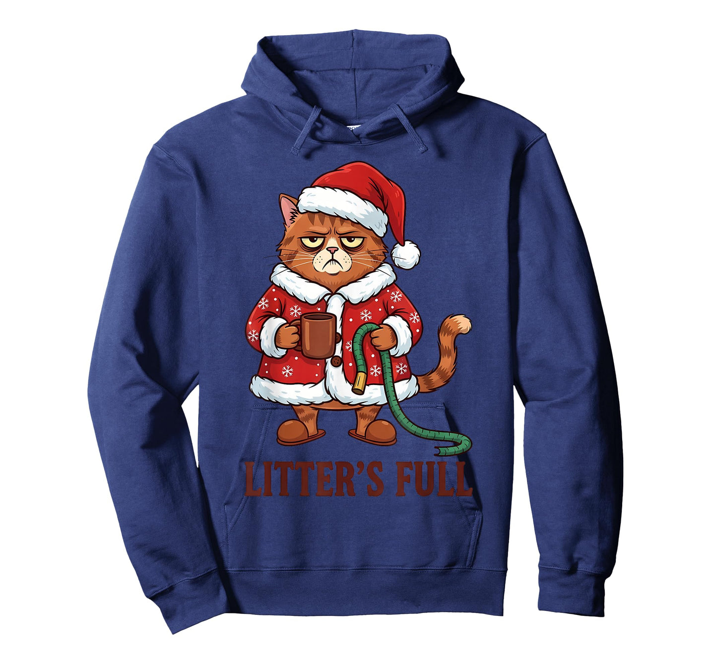 Litter’s Full Funny Cat Lovers Christmas Xmas Cat Meme T-Shirt