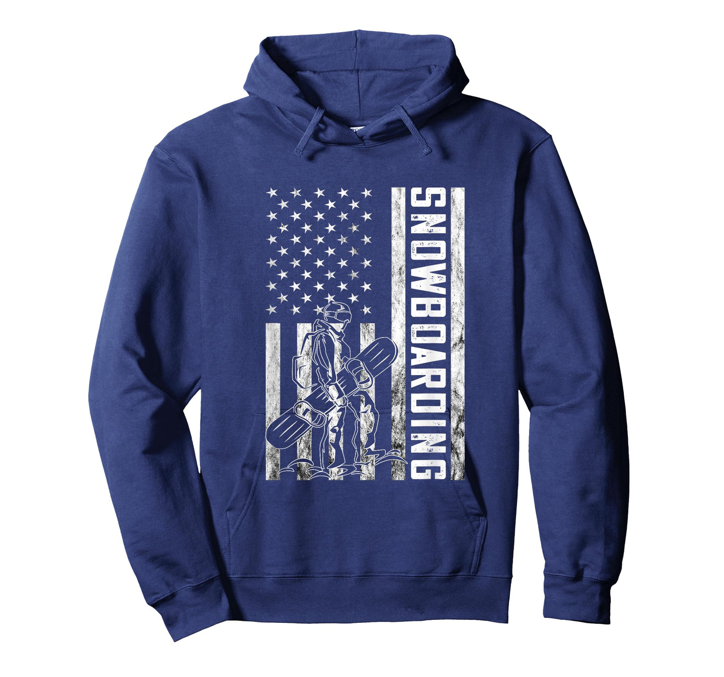 Snowboarding Vintage Snowboarder USA Flag America Snowboard T-Shirt