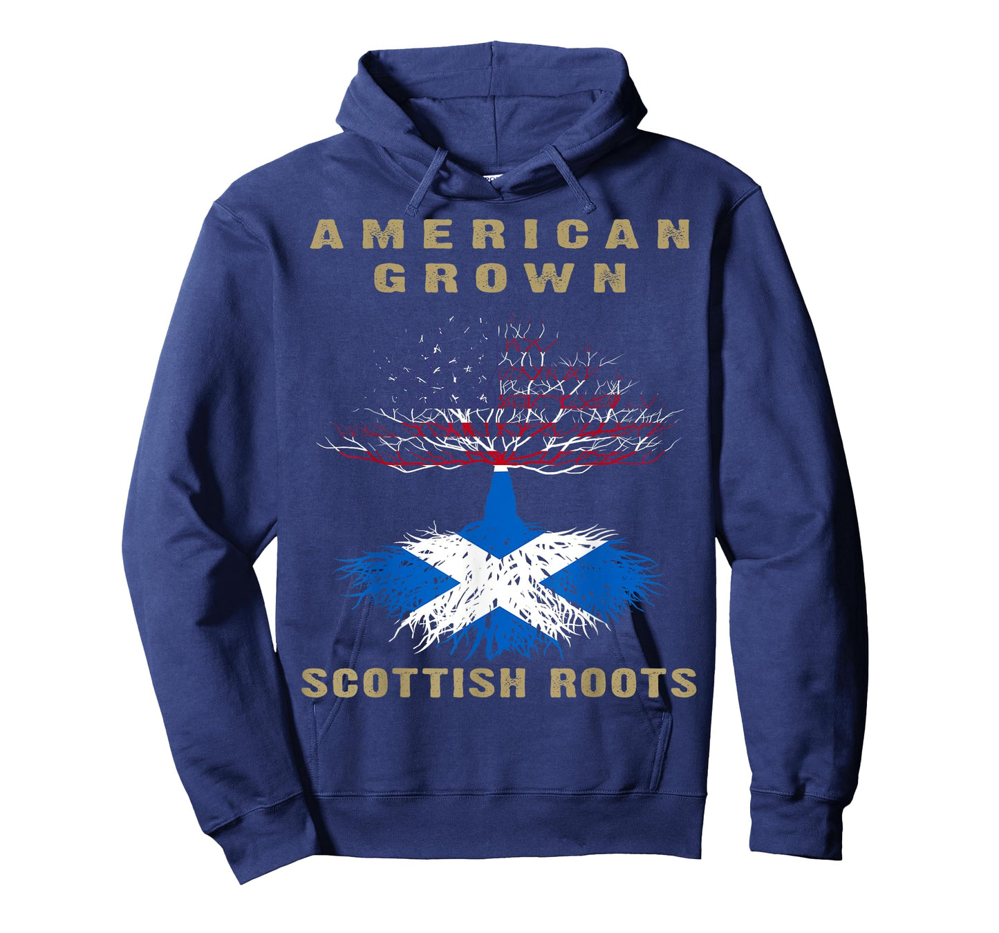 American-Grown Scottish Roots Scotland Flag T-Shirt