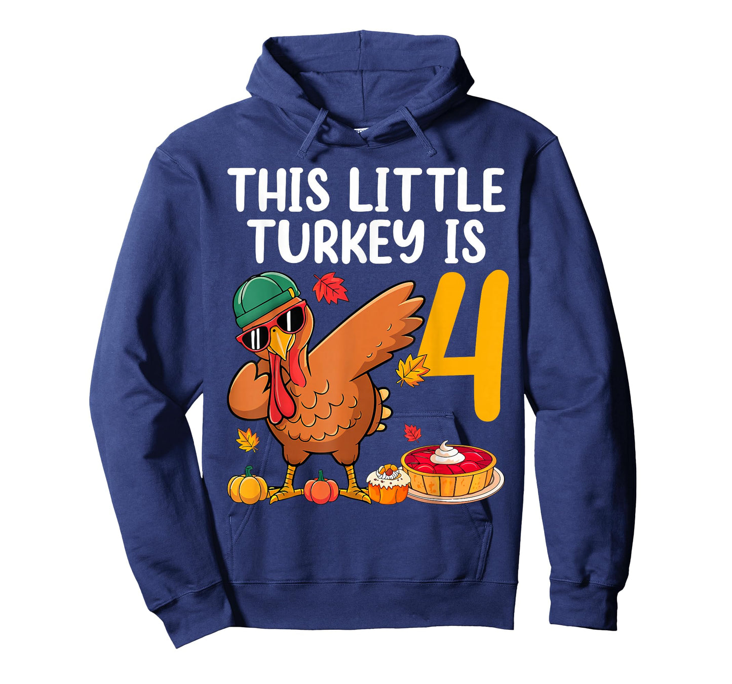 This Little Turkey is 4 Dabbing Boys 4th Bday Thanksgiving T-Shirt