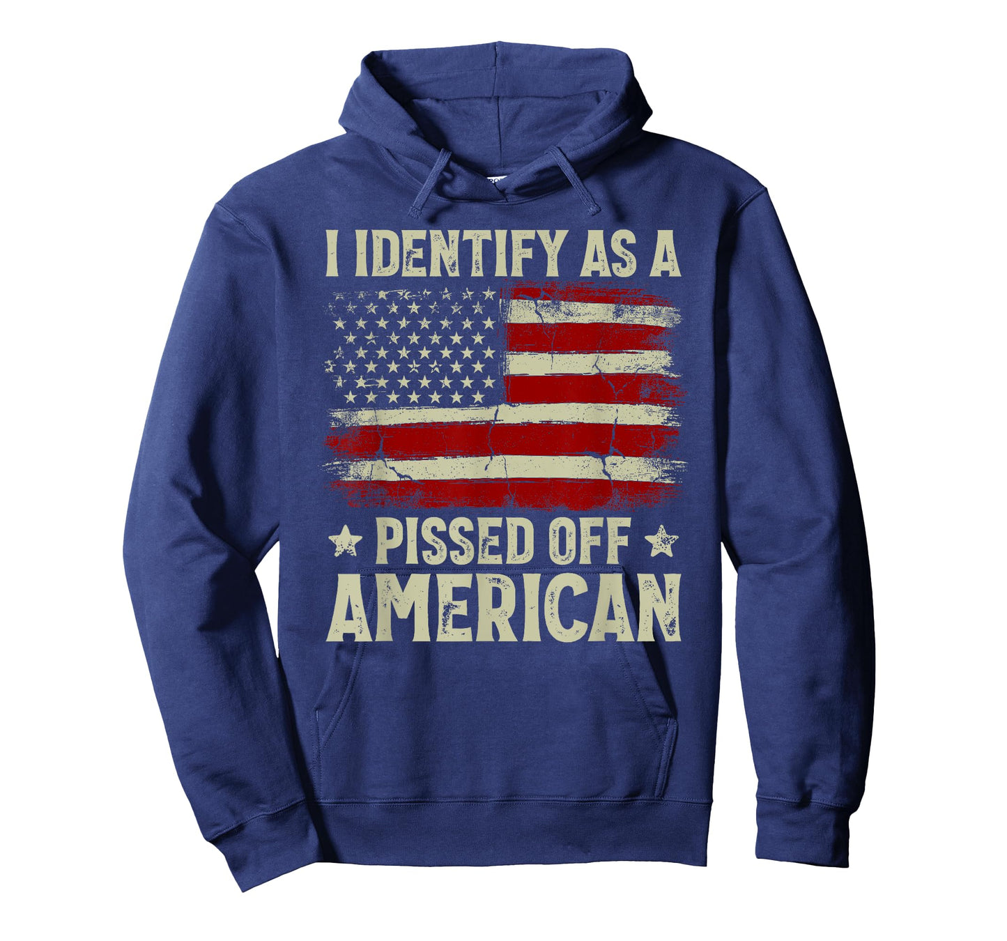 Vintage American Flag I Identify As A Pissed Off American T-Shirt