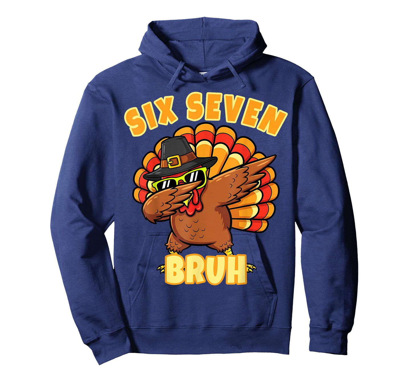 Six Seven Bruh Dabbing Turkey Thanksgiving 67 Meme Retro T-Shirt