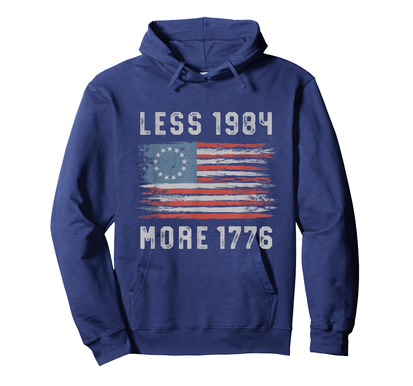 Less 1984 More 1776 Vintage Betsy Ross Flag Free Speech T-Shirt