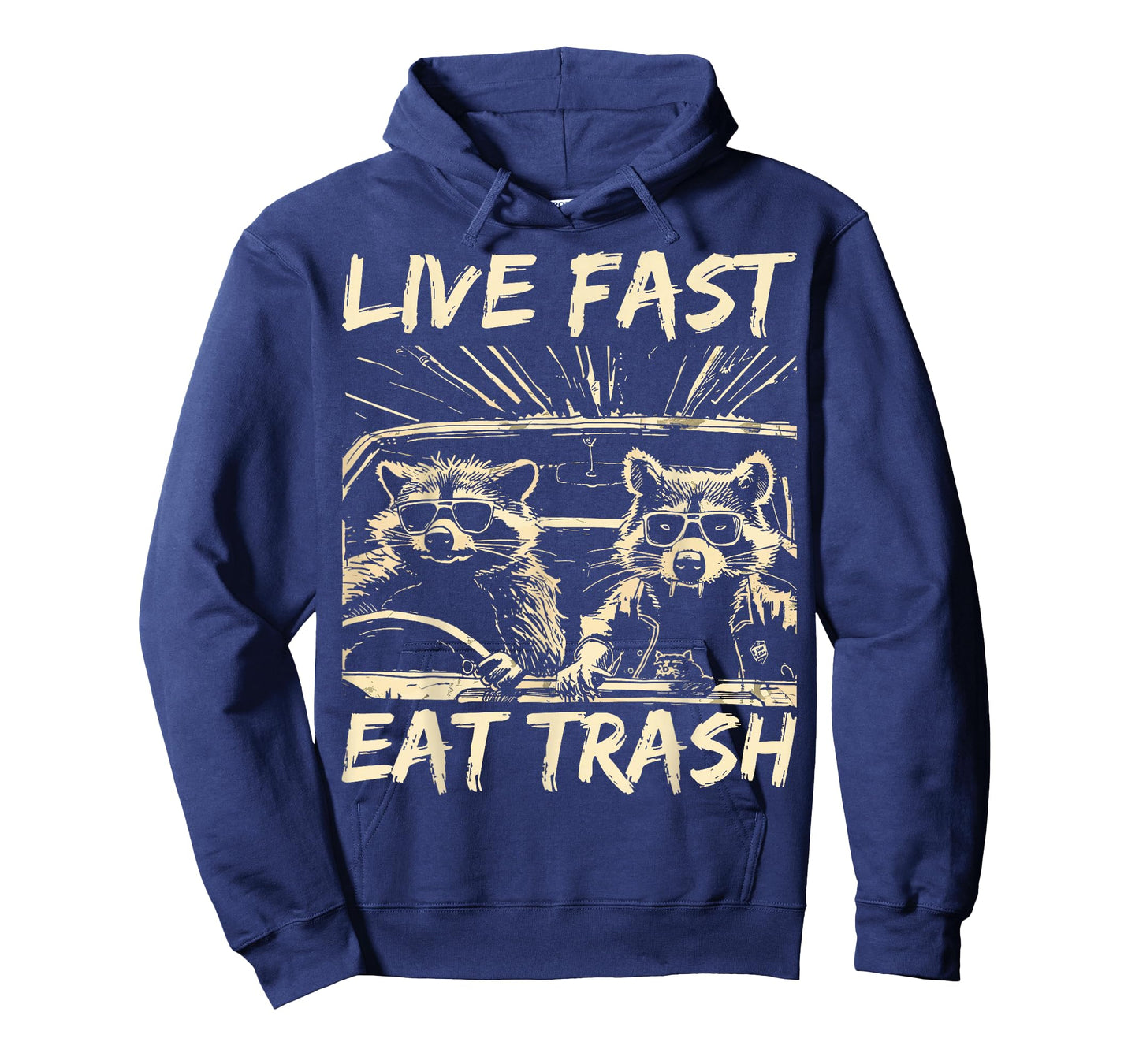 Funny Raccoon Live Fast Eat Trash Street Cats Squad T-Shirt
