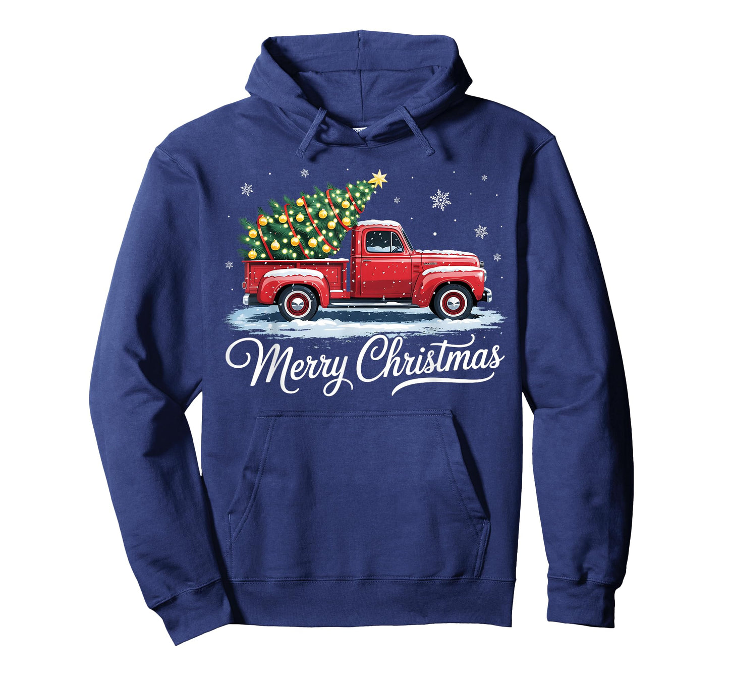 Merry Christmas Tree Red Truck Xmas Vacation Men Women Kid T-Shirt