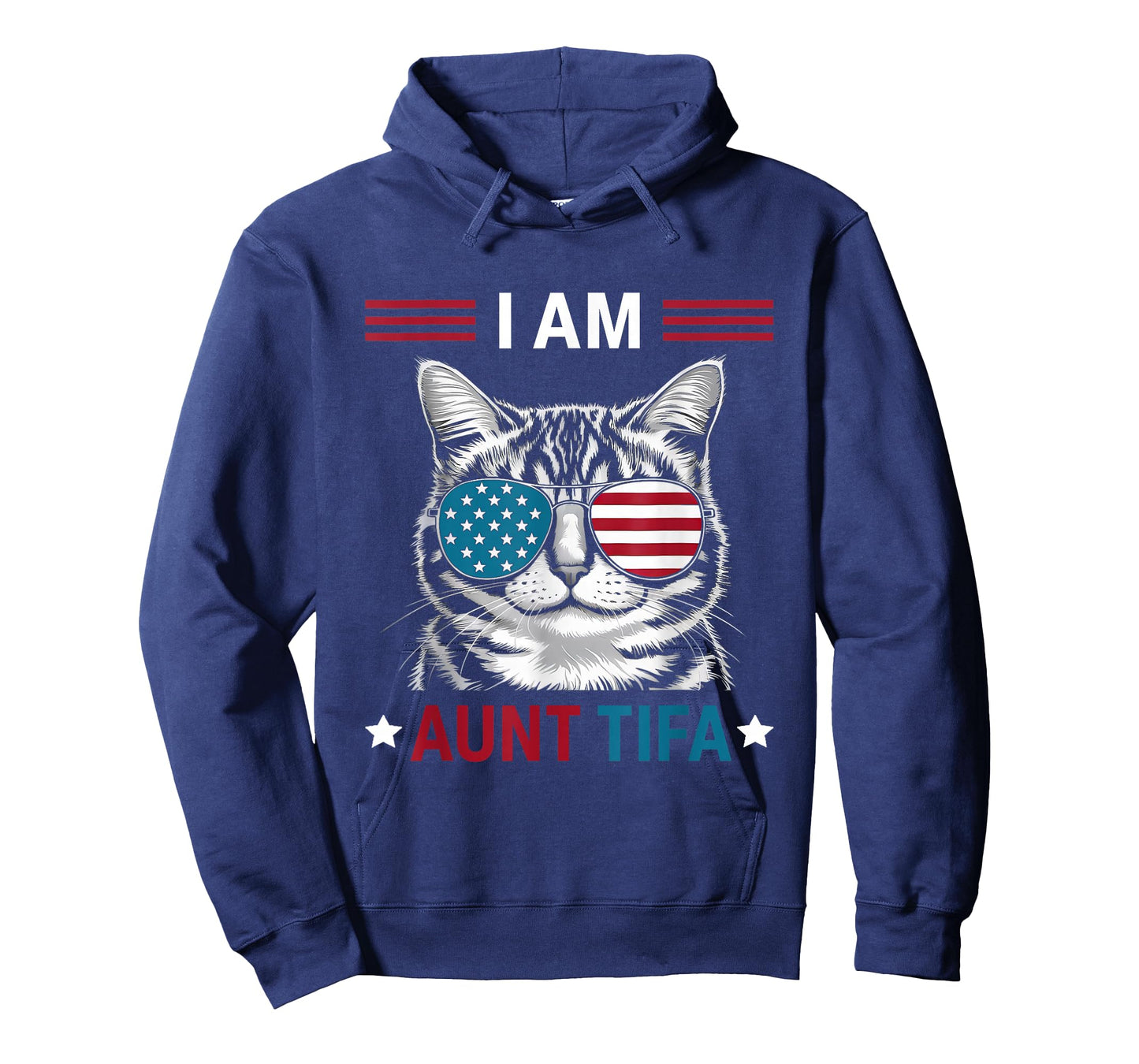 I Am Aunt Tifa Cat Patriotic T-Shirt