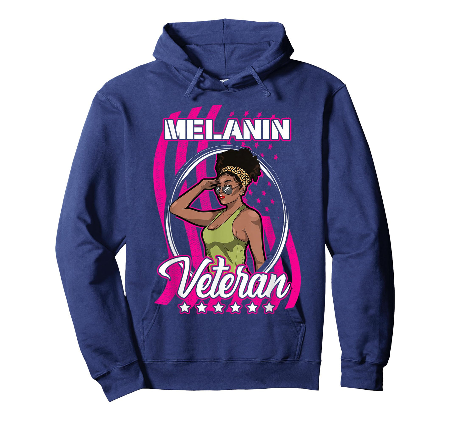 African American Military Female Veteran Black Girl Melanin T-Shirt