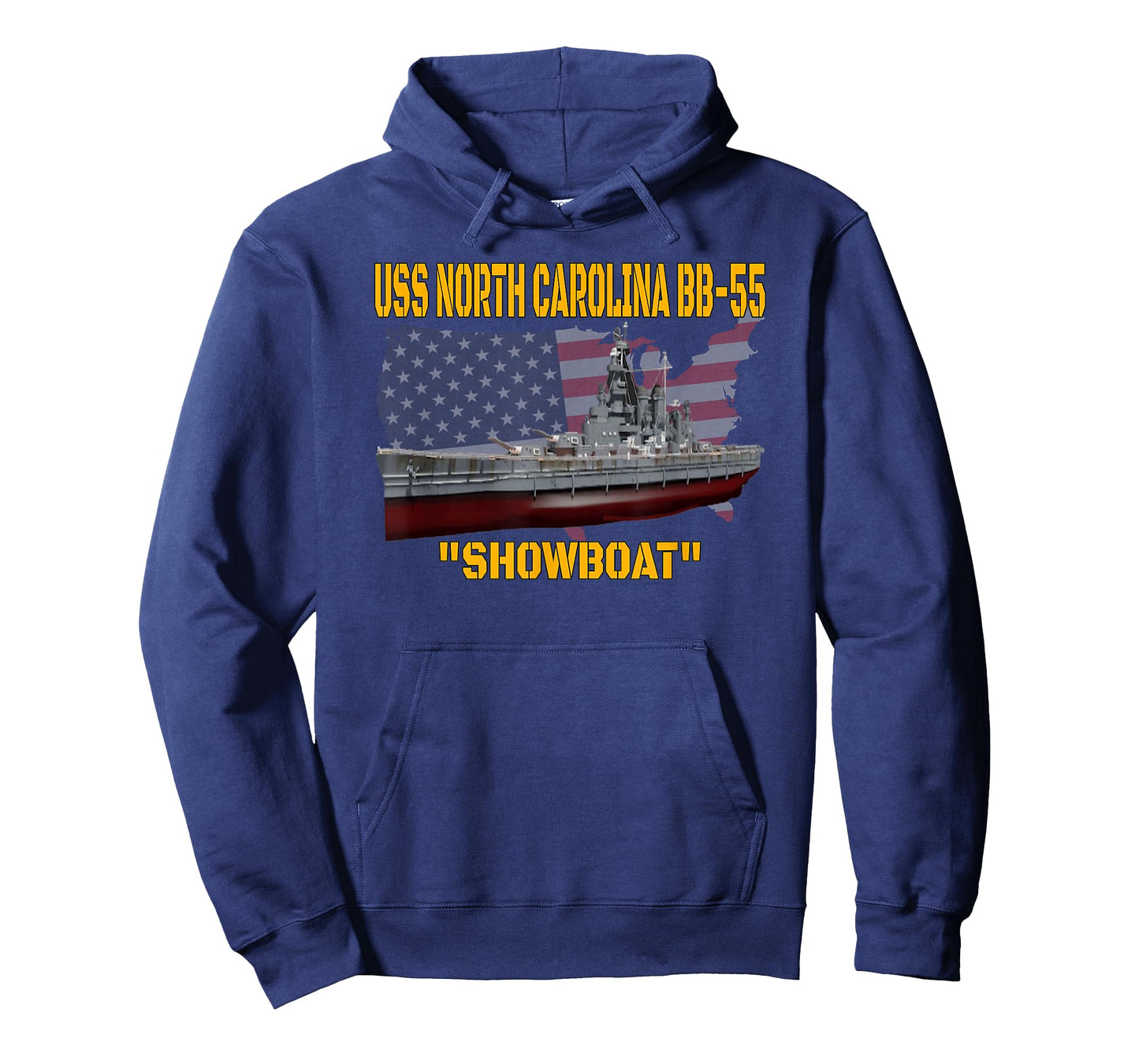 USS North Carolina BB-55 Battleship & WW2 American Warship T-Shirt