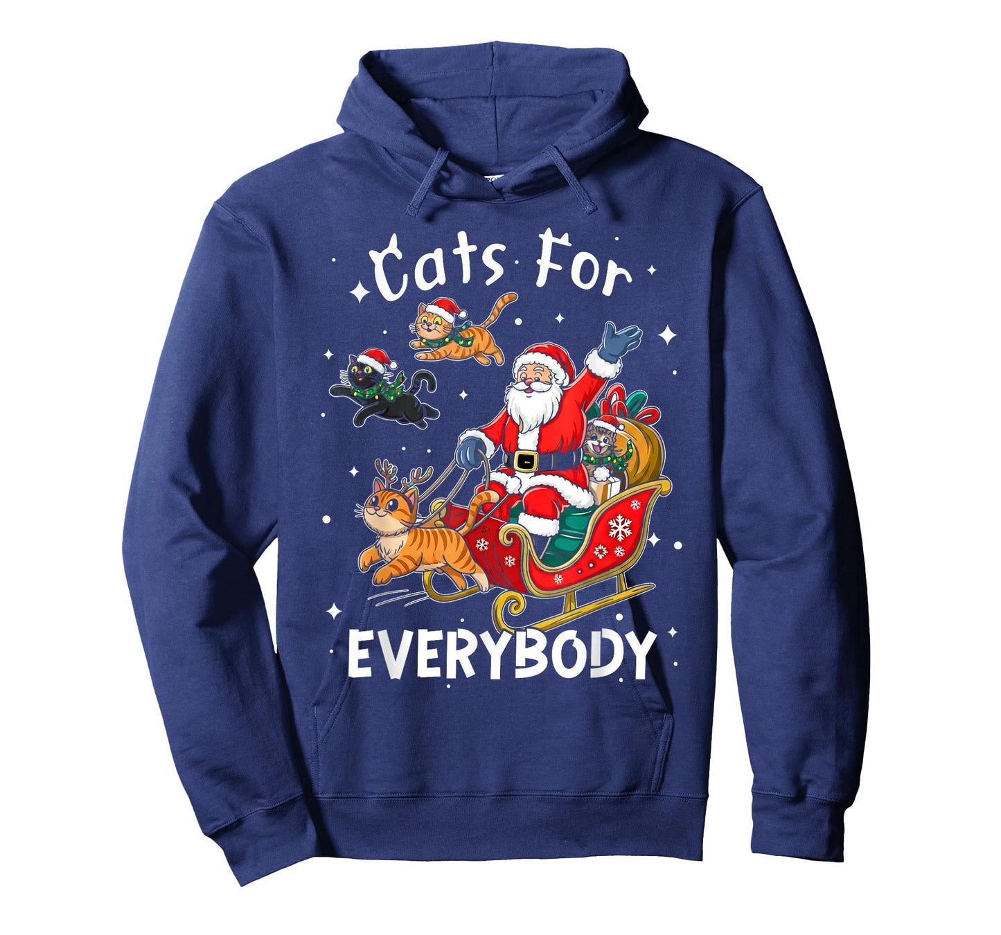Cats for Everybody Santa Christmas Funny Cat Xmas Women Kids T-Shirt