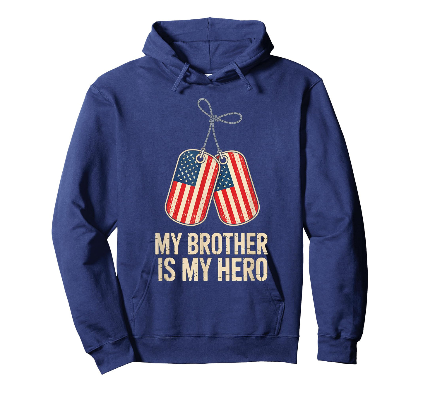 My Brother Is My Hero Military Dog Tag USA American Flag T-Shirt