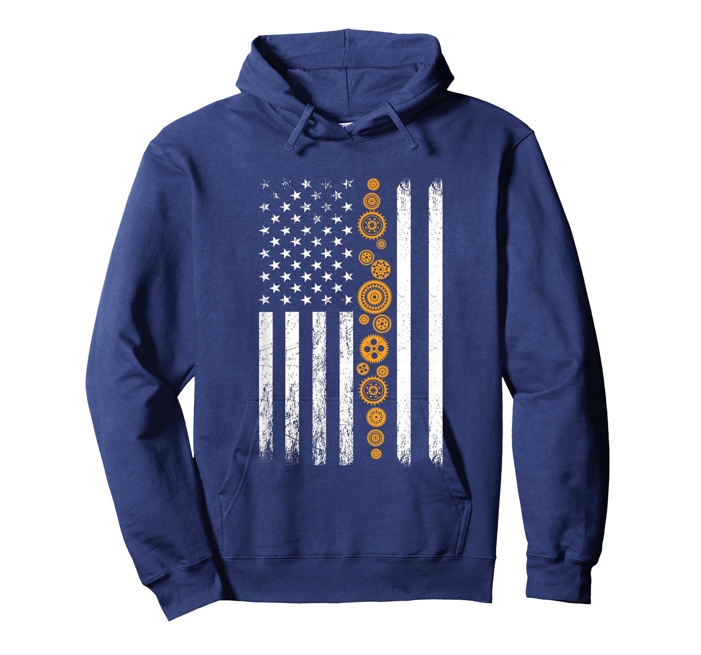 Engineering Gear Cog USA Flag Funny Mechanical Engineer T-Shirt for Women Men