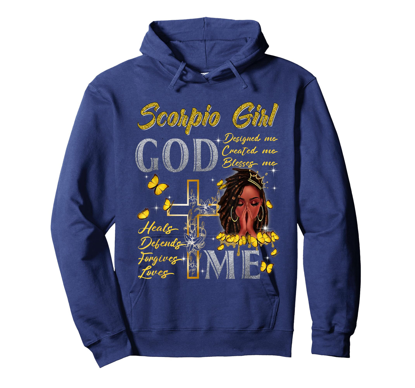 Scorpio Girl God Blesses Me Black Girl Magic Afro Melanin T-Shirt