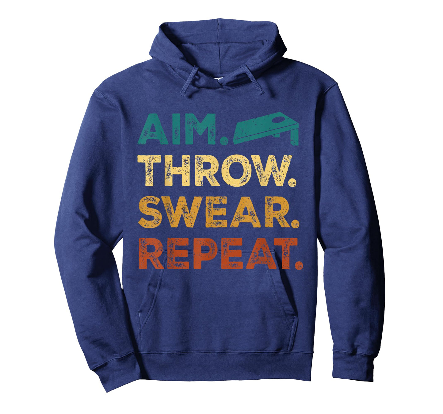Aim Throw Swear Repeat Corn Hole Bean Bag Toss Cornhole T-Shirt
