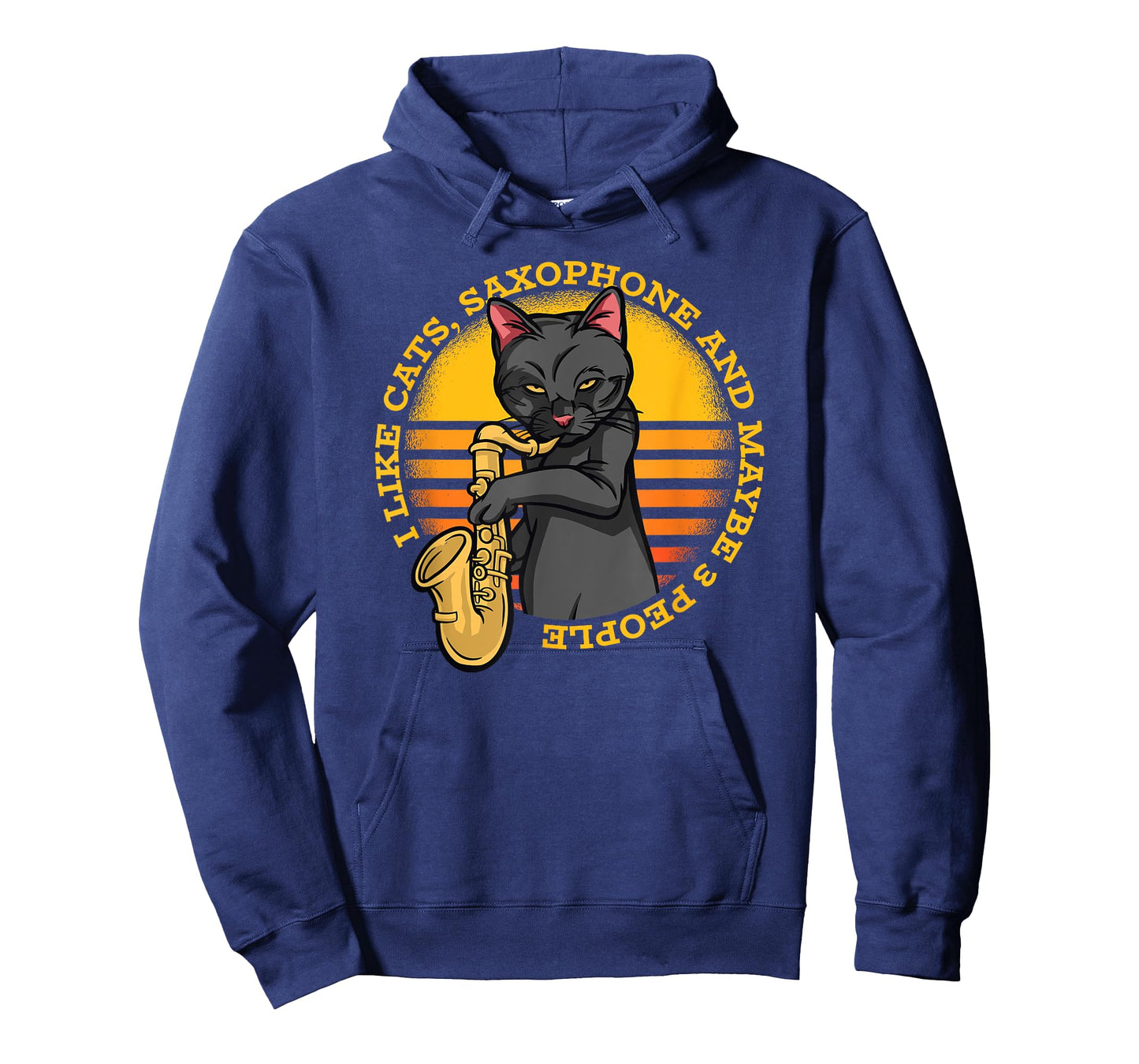 Cat with saxophone music musician saxophonist T-Shirt