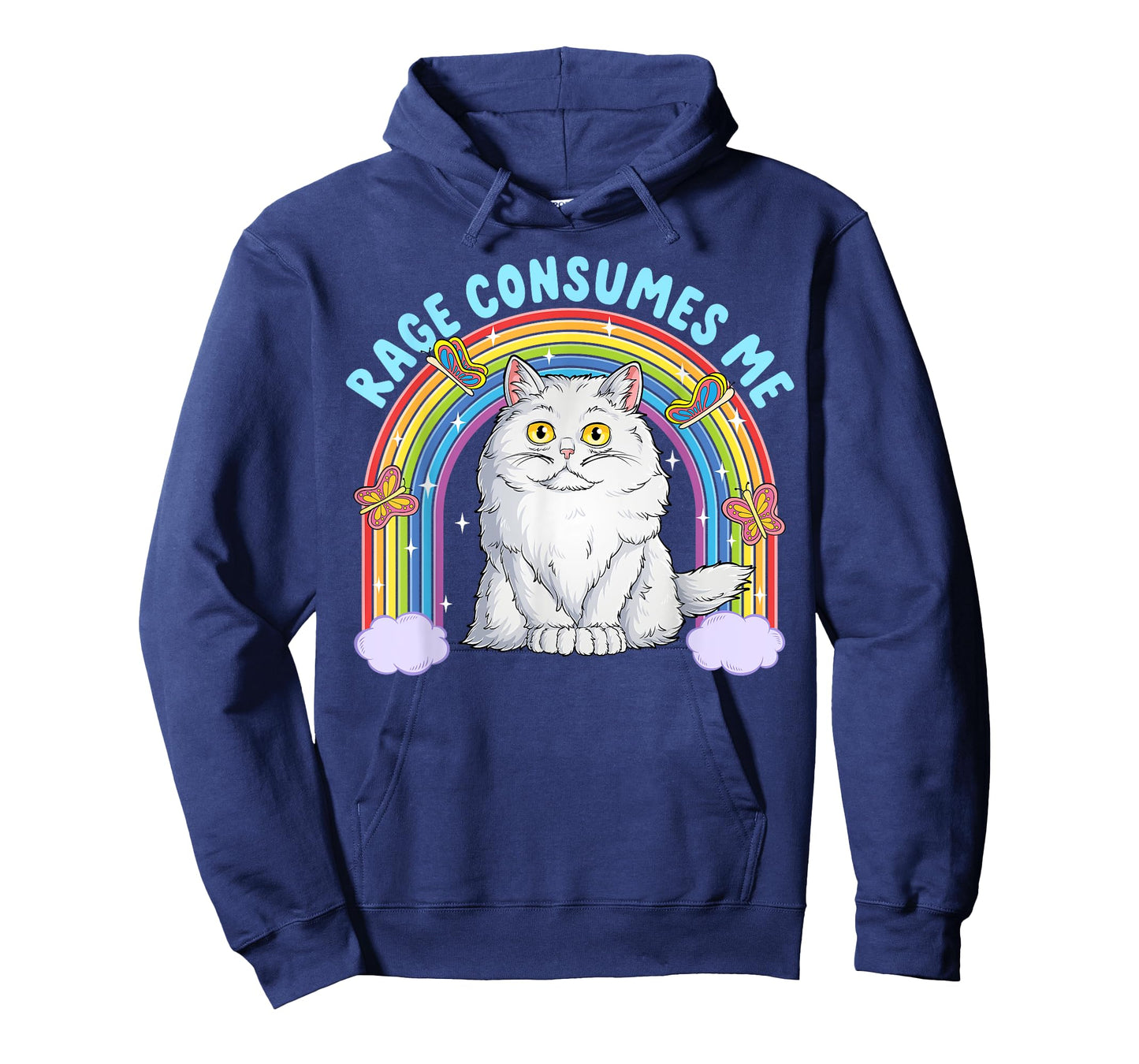 Rage Consumes Me Funny Cat Meme Sarcastic Cat Joke Humor Men Women Kids T-Shirt