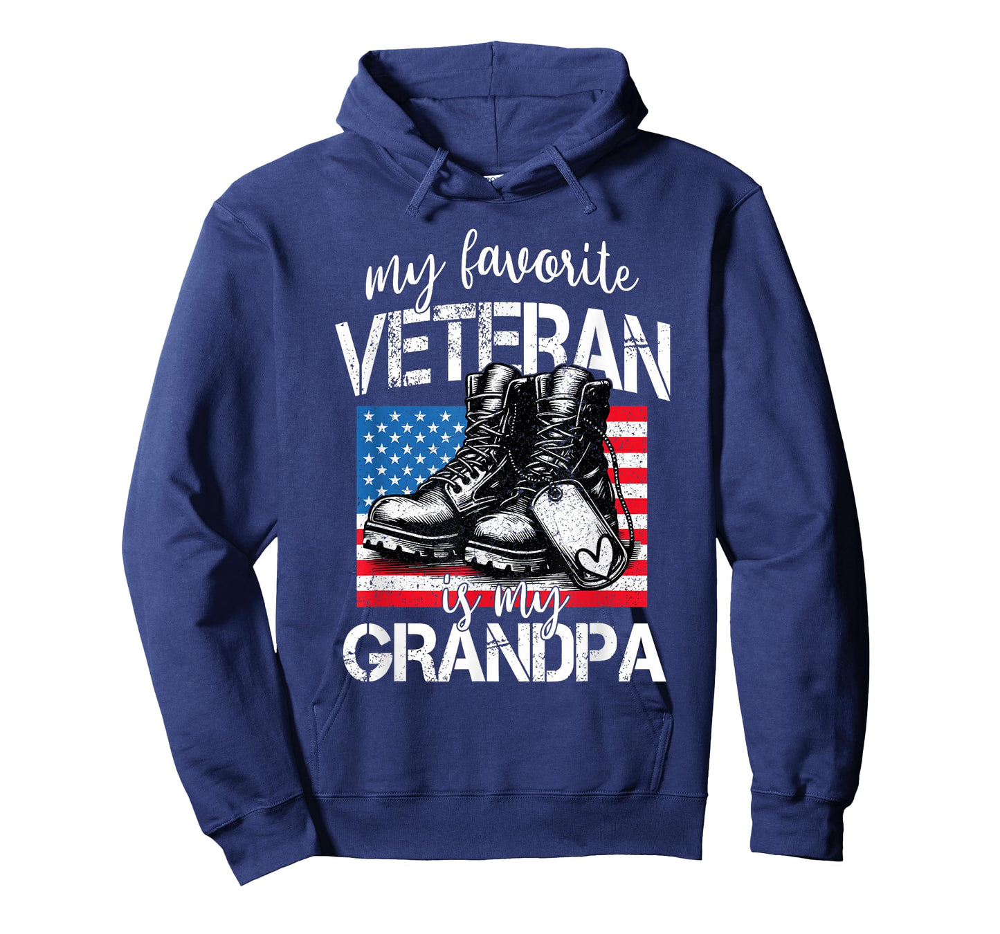 Veterans Day American Flag My Favorite Veteran is My Grandpa T-Shirt