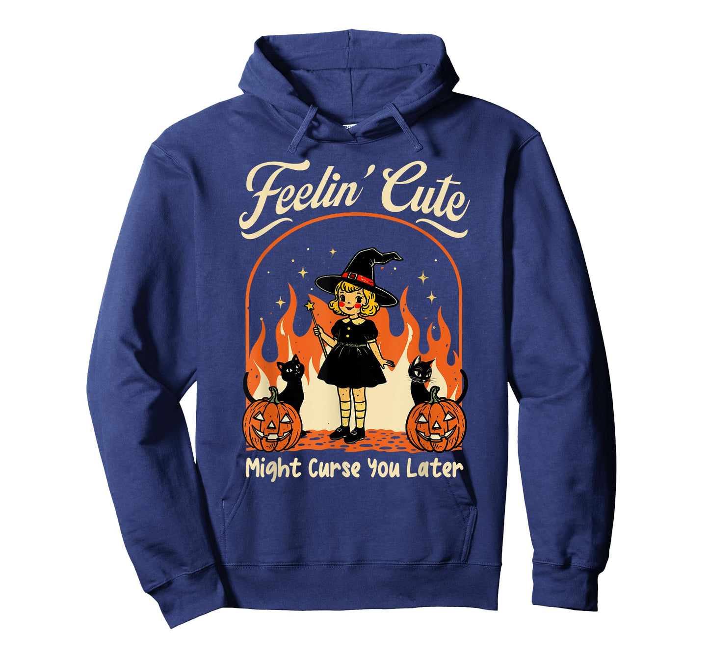 Feeling’s Cute Might Curse You Later Halloween Black Cat T-Shirt