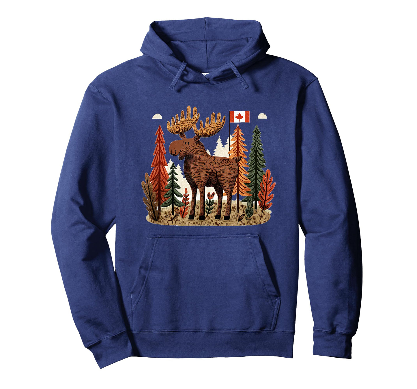 Patriotic Moose Costume with Canada Flag T-Shirt