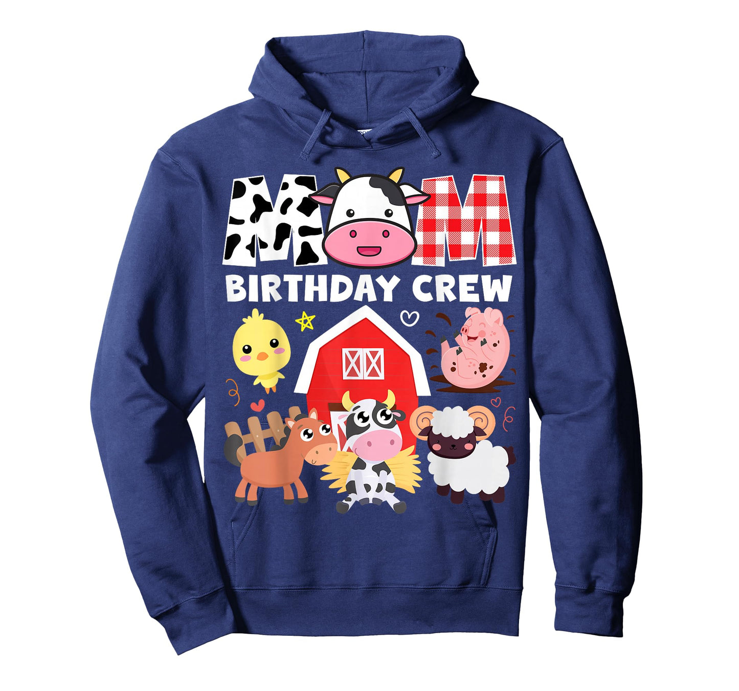 Cow Mom Birthday Crew Farm Theme Animals Kids Birthday Party T-Shirt