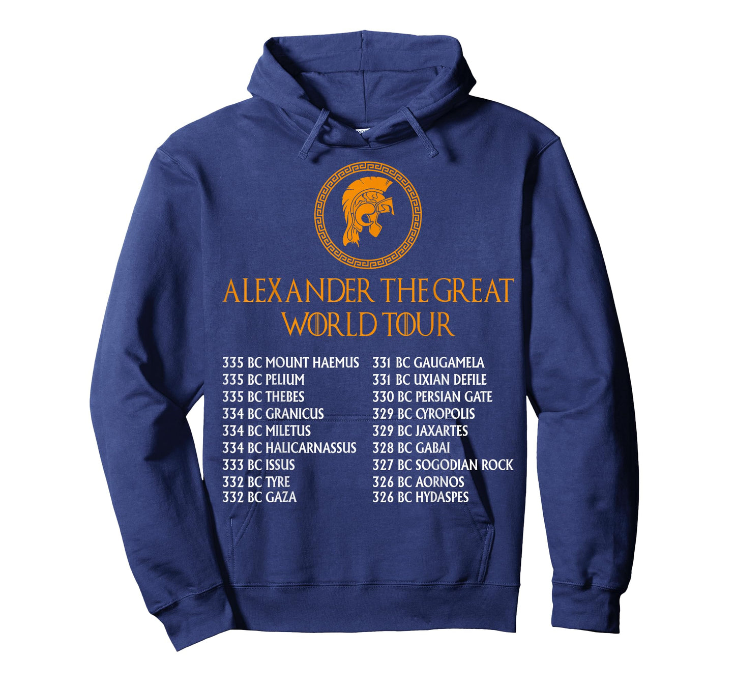 Ancient Greek History, Alexander The Great World Tour T-Shirt Small