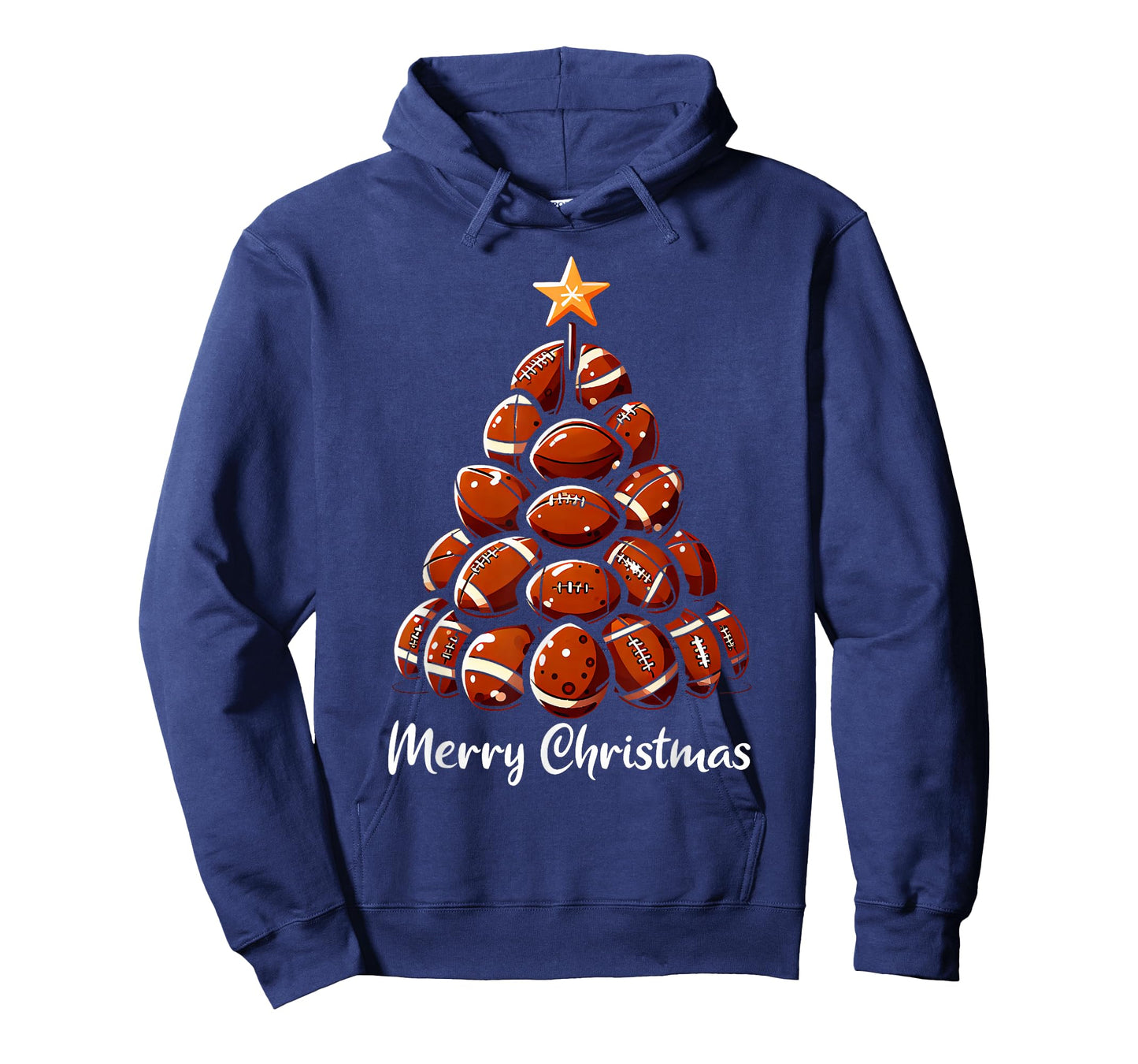 Football Christmas Tree Lights Funny Football Player Xmas T-Shirt