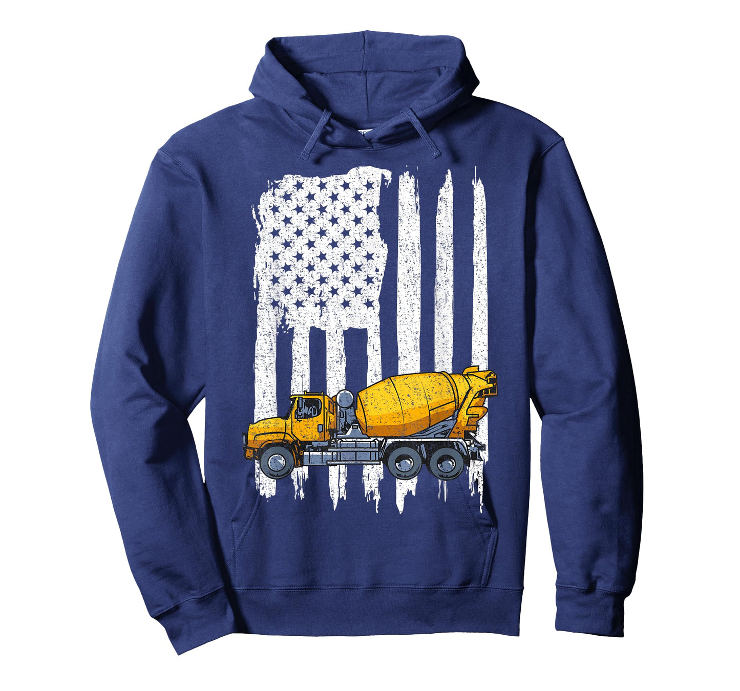 Patriotic Cement Truck Driver Concrete Mixer American Flag T-Shirt