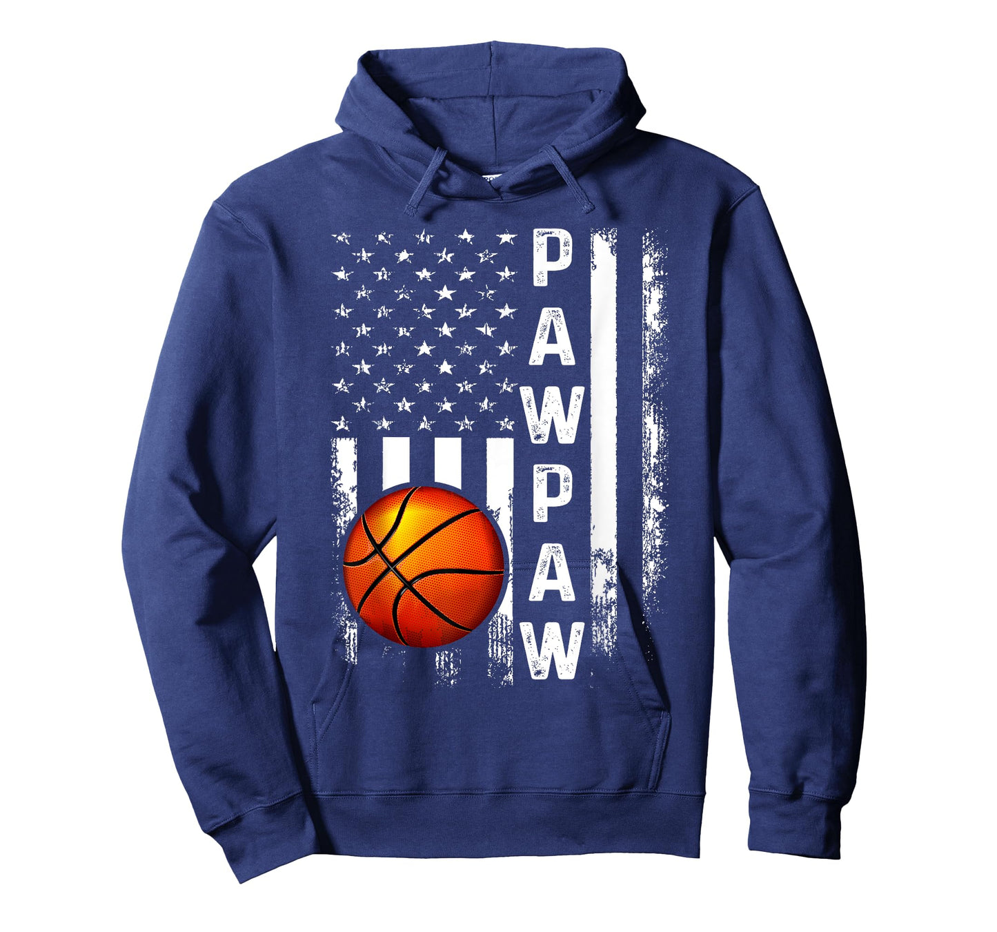Basketball Pawpaw American Flag Vintage Christmas Xmas T-Shirt