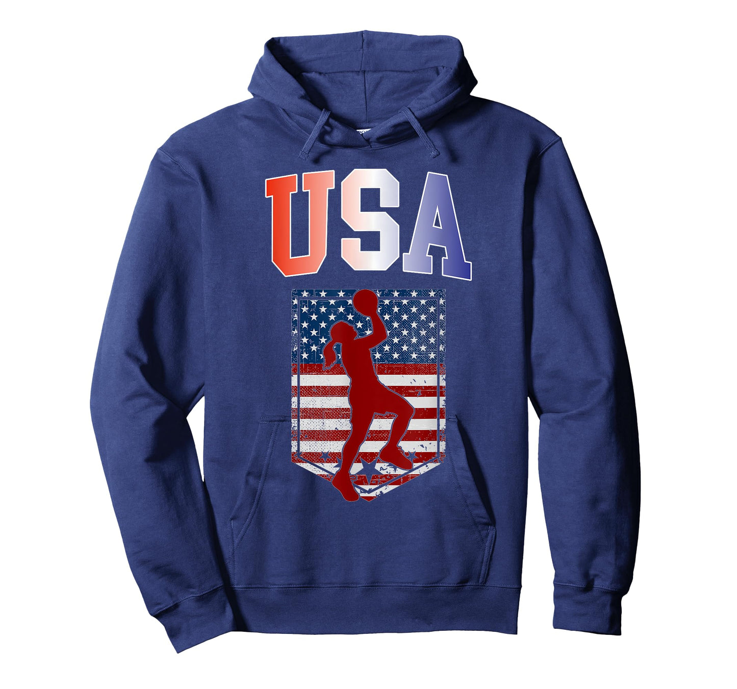 USA Patriotic Women's Basketball American Flag Summer Sports T-Shirt