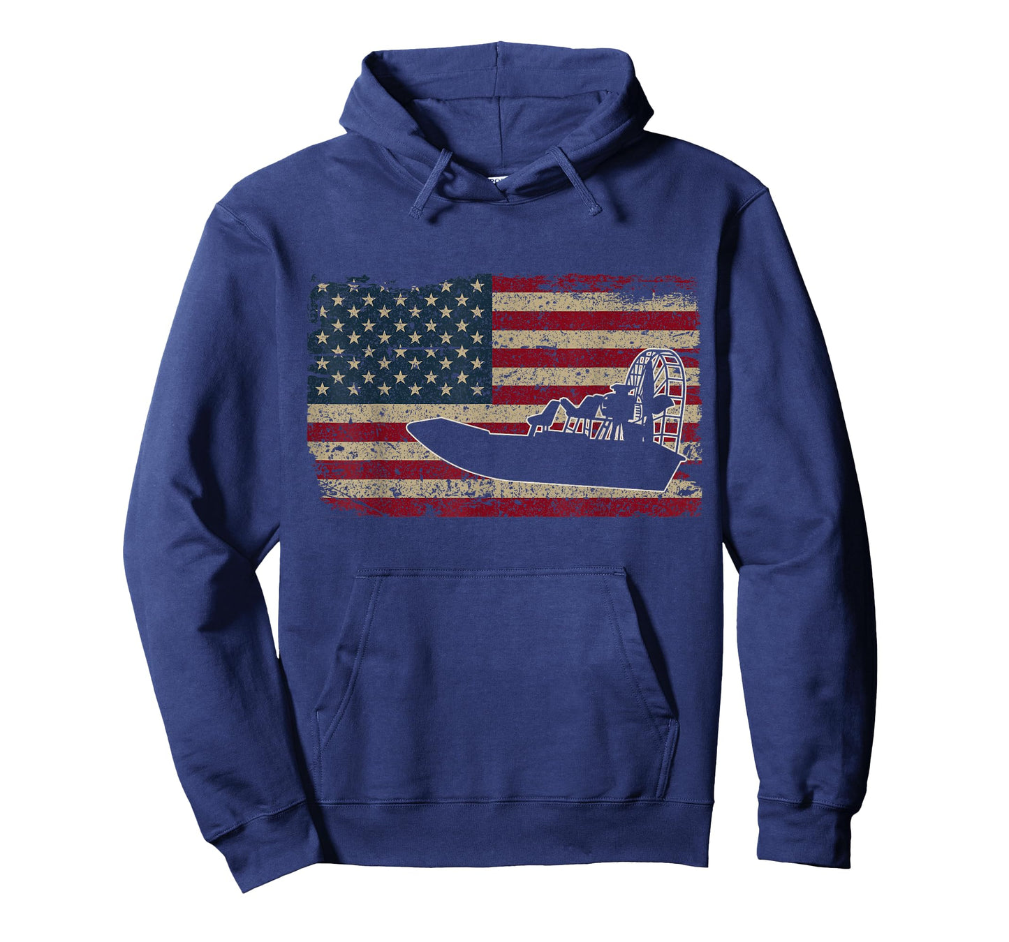 Airboat America Flag I Patriotic Airboat Captain Racing Gift T-Shirt