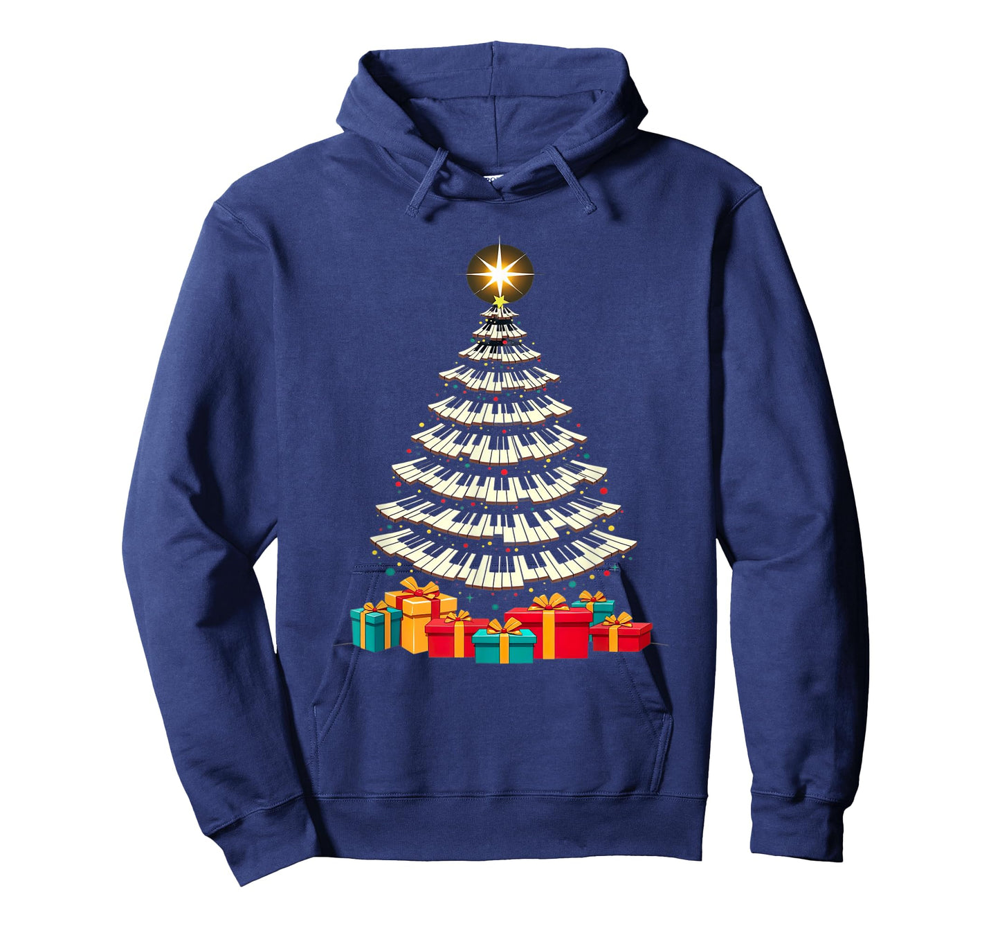 Christmas Tree Piano Keyboard Holiday Music Lover Design T-Shirt