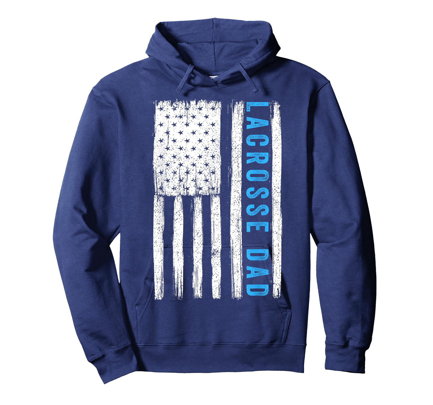 Vintage Lacrosse Dad American US Flag Best Father Papa Men T-Shirt