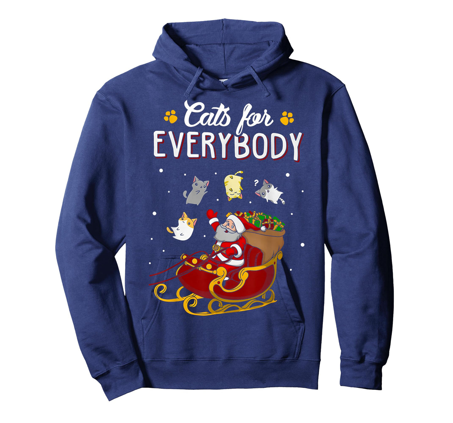 Cats For Everybody Christmas Cat Funny Xmas Women Santa Kids T-Shirt