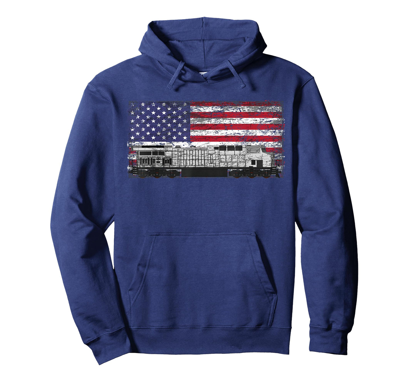 Train Railroad American Flag T Shirt T-Shirt