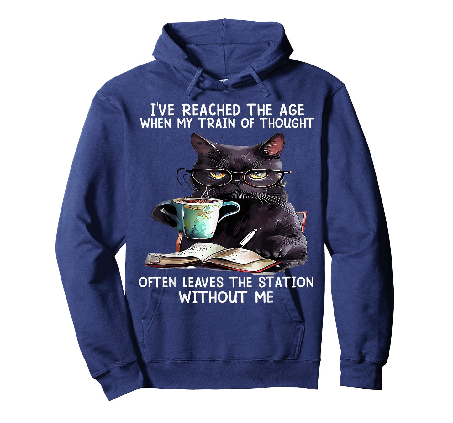 Cat I've Reached The Age When My Train Of Thought Men Women T-Shirt