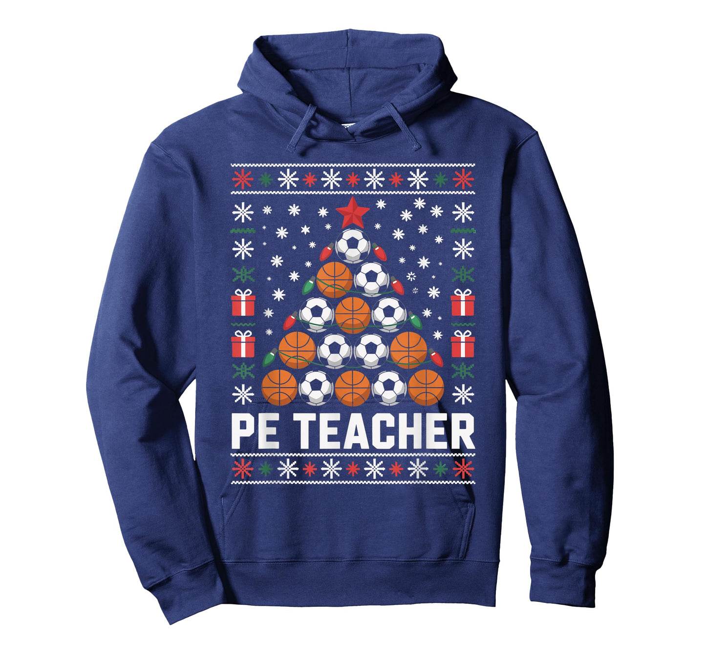 PE Teacher Christmas Tree Ugly Christmas Sweater Xmas T-Shirt