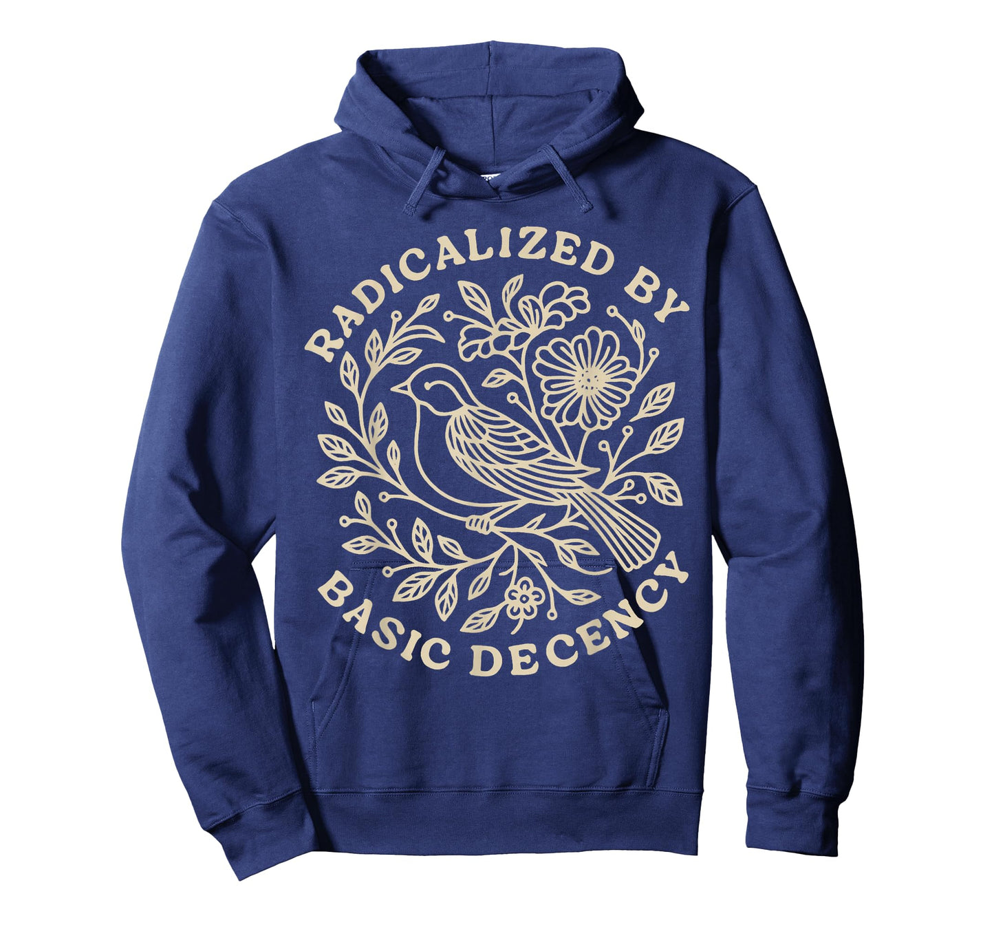 Radicalized by Basic Decency Floral Womens T-Shirt