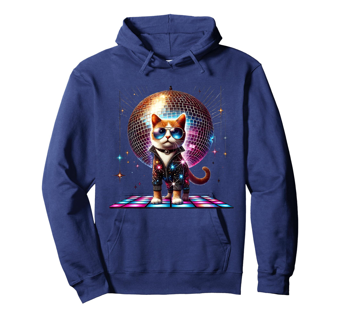 Dancing Cat Disco Ball Kitten Kitty Lover Funny Party Animal T-Shirt