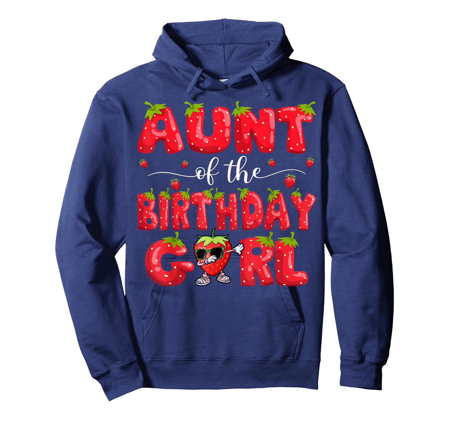Aunt Of The Birthday Girl Strawberry Dabbing Family T-Shirt