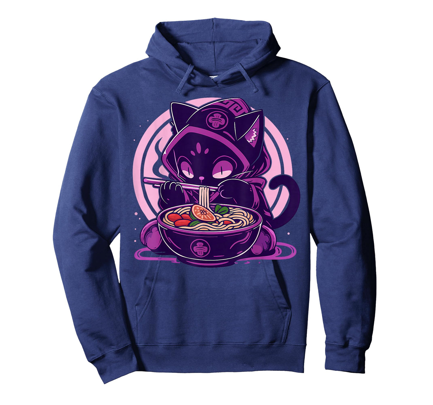 Cat Eating Ramen Noodles Anime Japanese Aesthetic Kawaii Cat T-Shirt