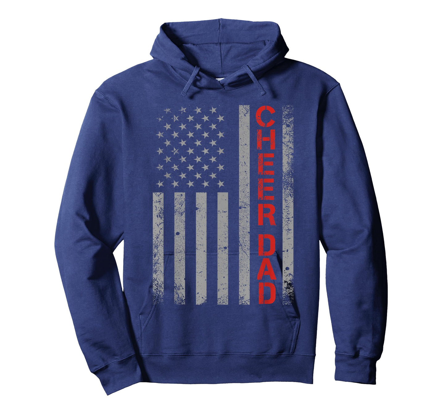 American Flag Cheer Dad Vintage Patriotic Father Cheerleader T-Shirt