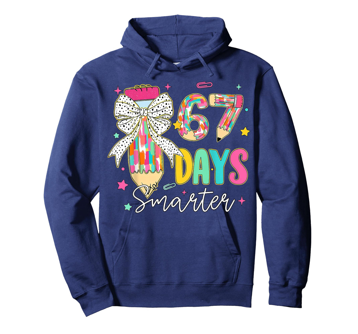 67th Day of School 67 Days Smarter Coquette Bow Teacher T-Shirt